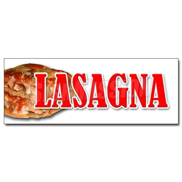 Safety Sign, 48 in Height, Vinyl, 18 in Length, Lasagna